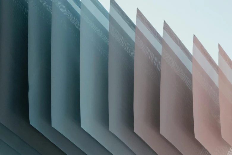 the image shows lines of different colored material on the window