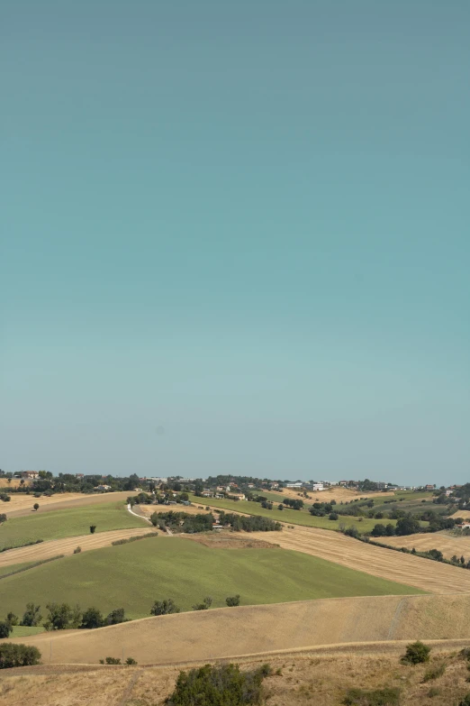 an open field with some trees on the other side