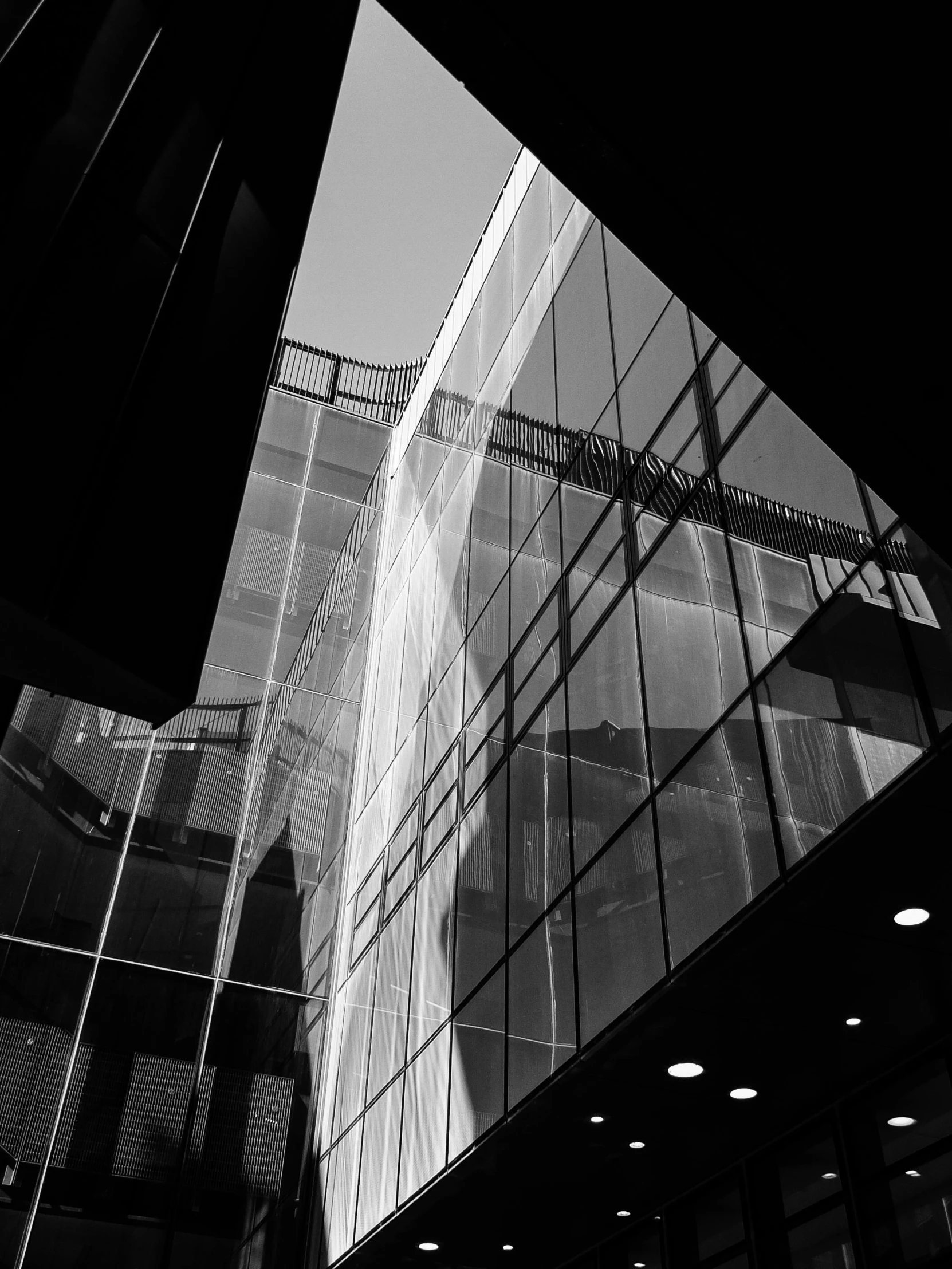 the front facade of a building at dusk