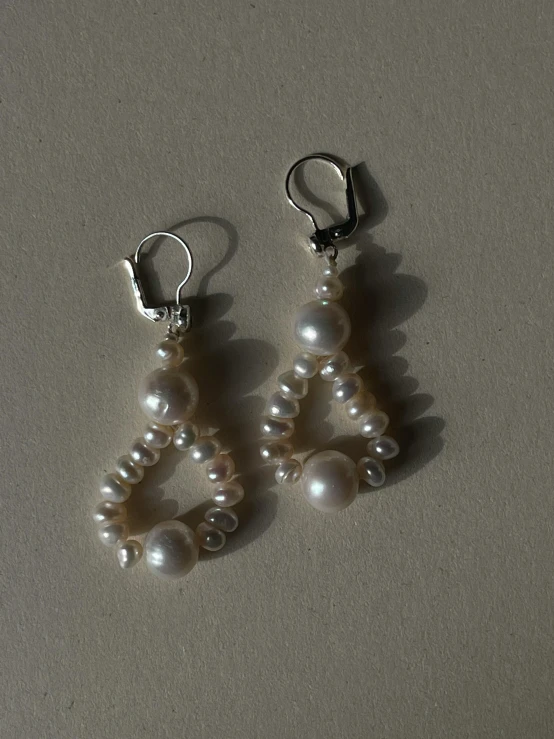 some very pretty small white and black earrings