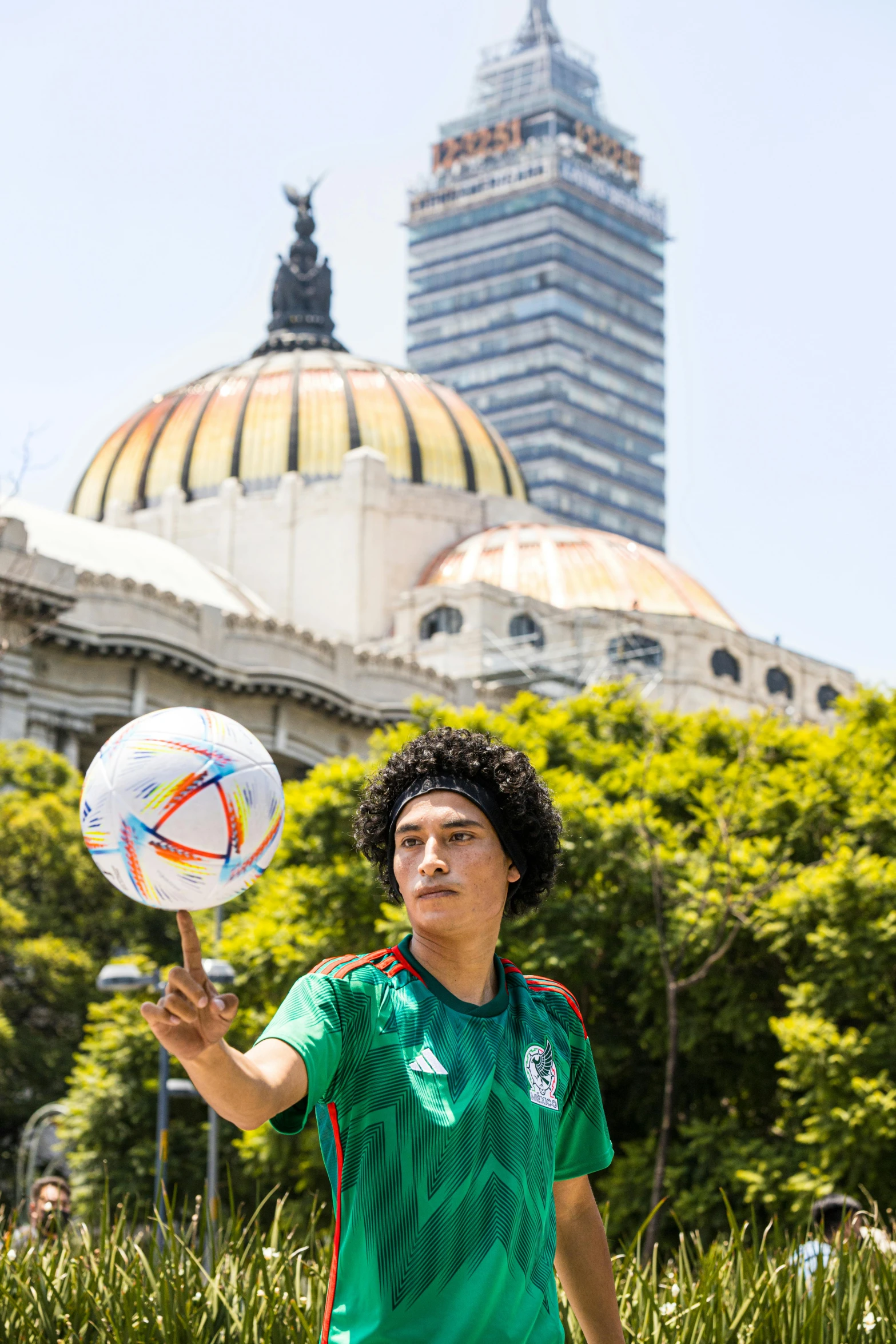 a man is holding a flying disc in his hands