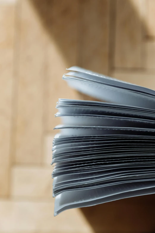 close up of spirals of a stack of papers