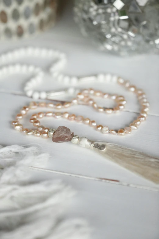 beads of different sizes are sitting on the table