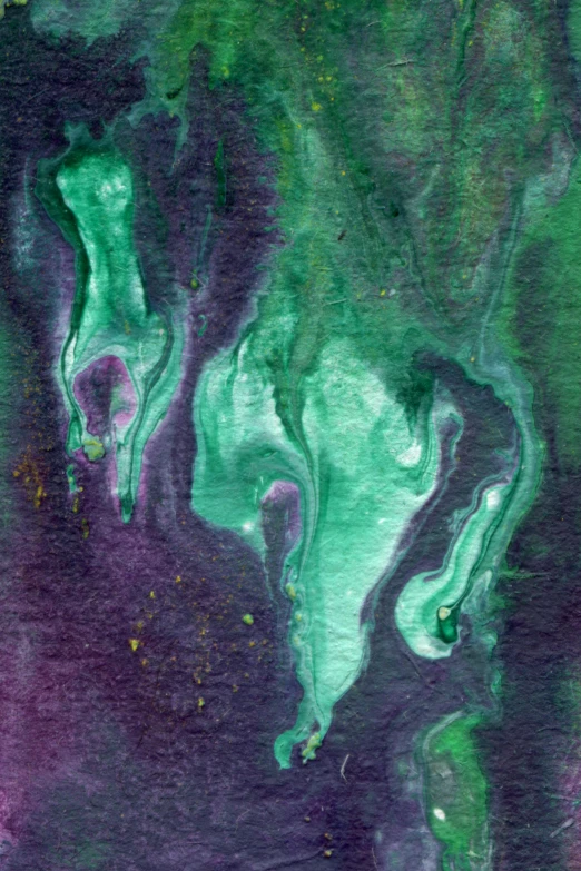 a painting of the water is very green