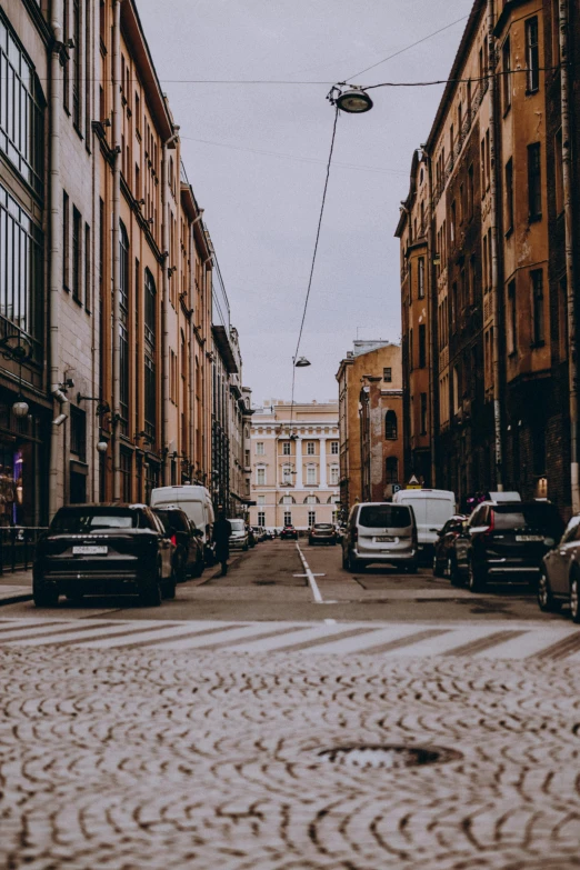 the street is empty of cars and buildings