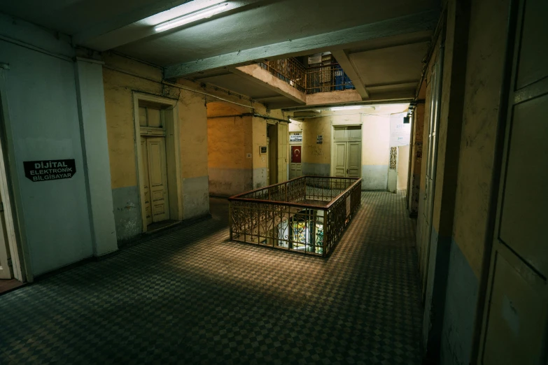 a hallway of an apartment building that has been empty