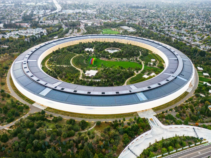 the apple cam in cupola, california, on a foggy day