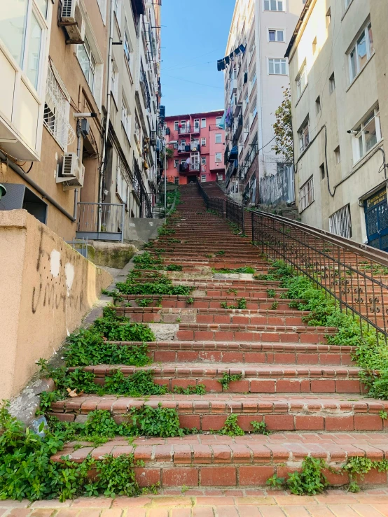 a couple of stairs that are next to a building