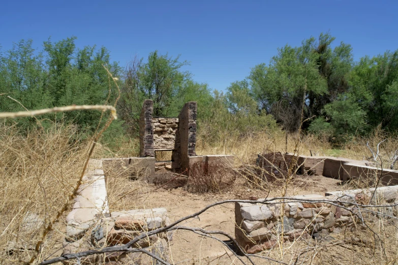 there are stones and debris on the ground