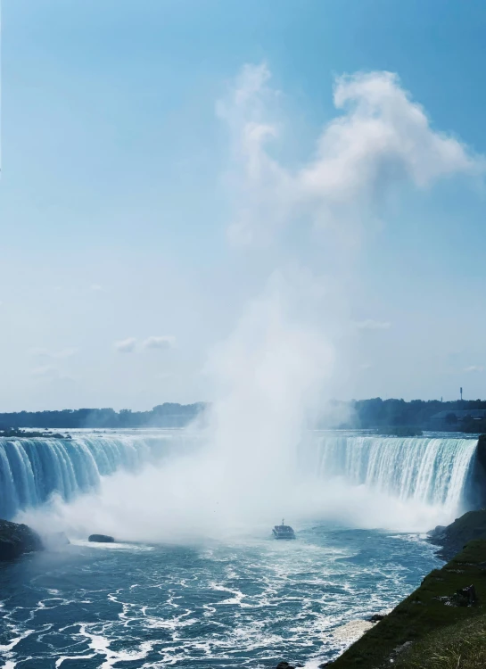 the niagara falls waterfall has smoke pouring out