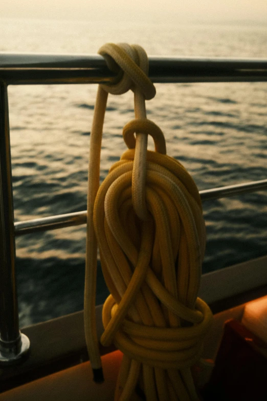 a rope that is hanging out of a boat