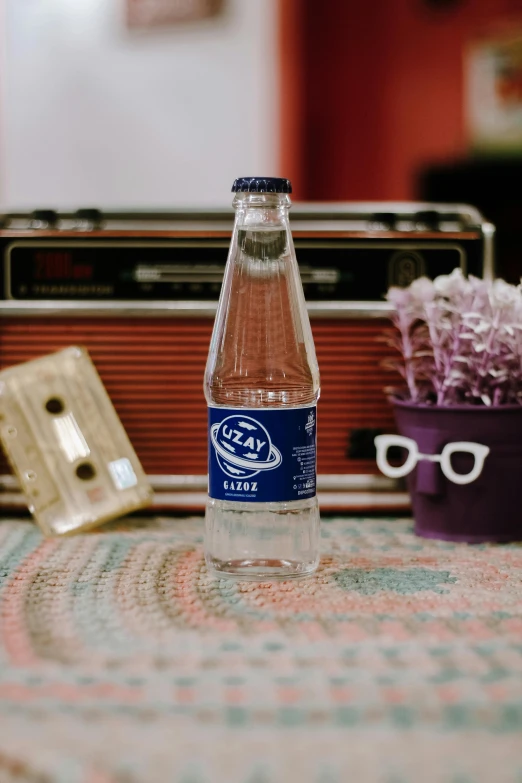 a bottle of pepsi sitting on top of a table