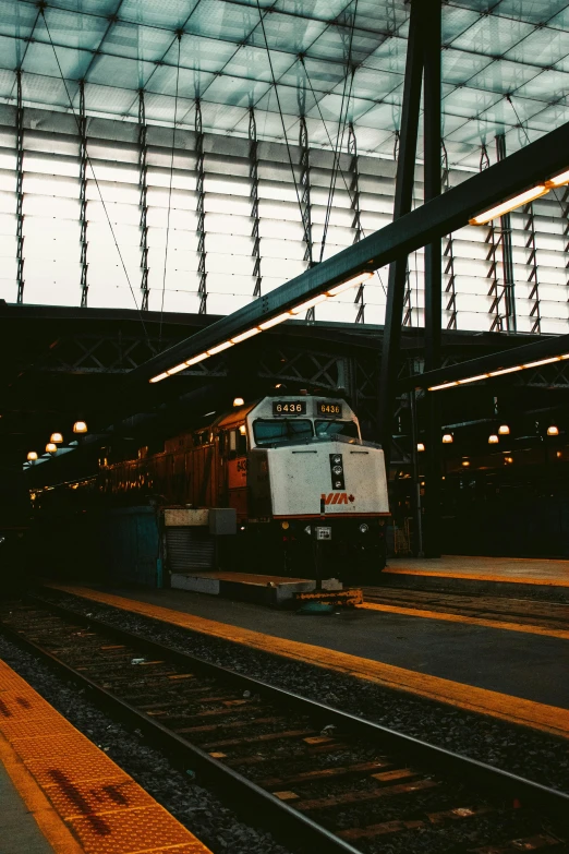 the train is arriving at the station stop