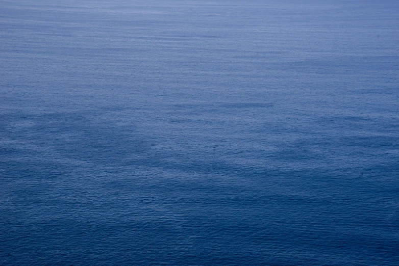 a single airplane is seen out over the water