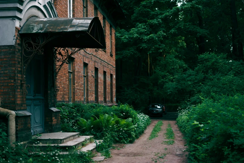 a house that has stairs leading up to it