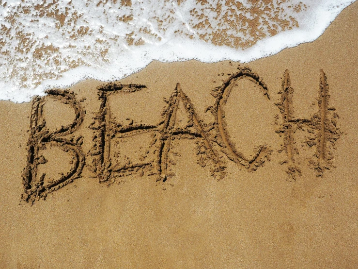 writing on sand saying, beach