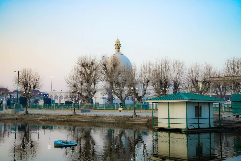 the water near the lake is still calm