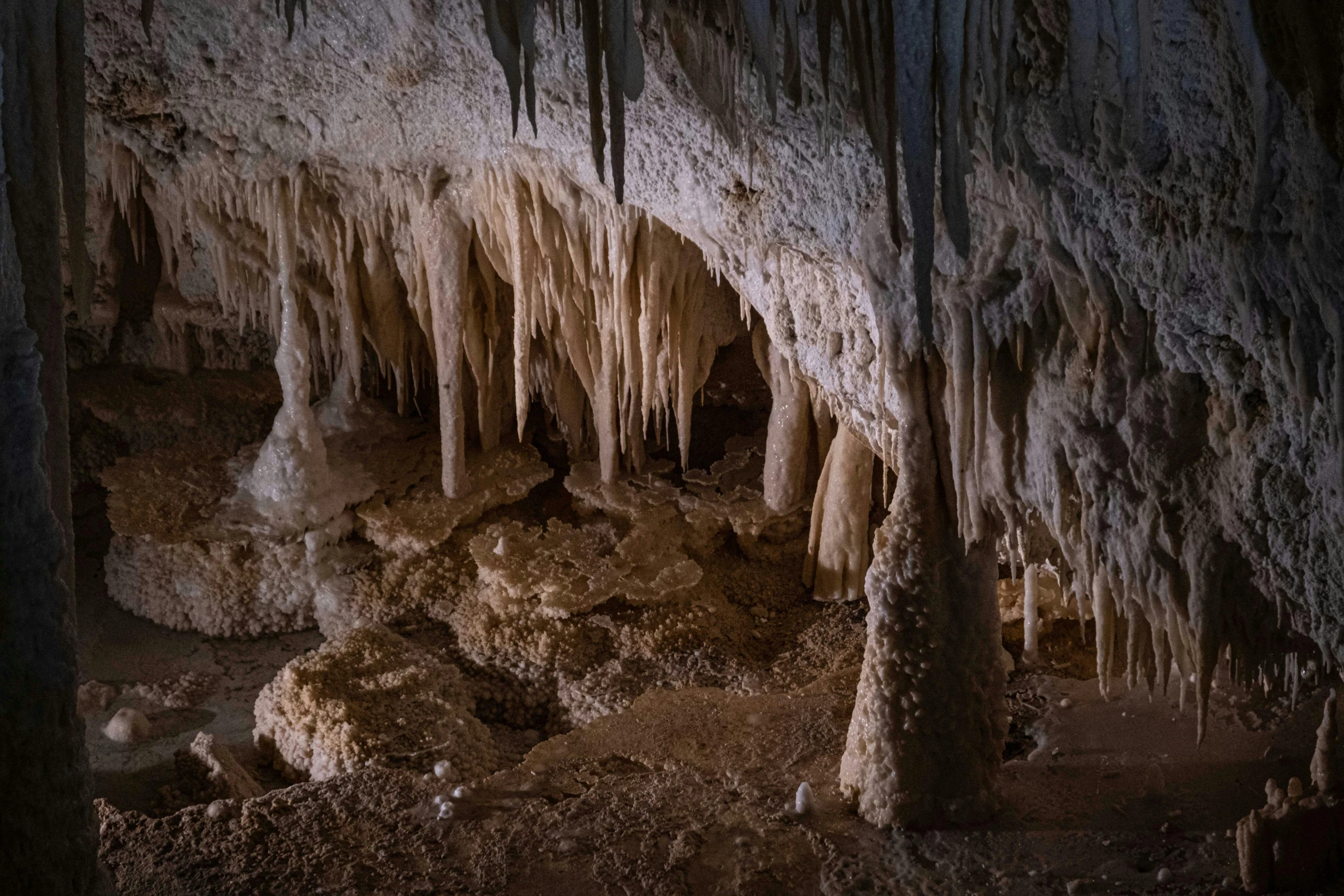 an ancient cave has been converted into a surreal looking