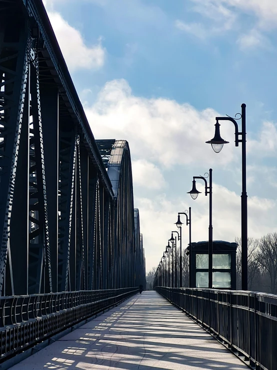 the walkway on the bridge is very narrow