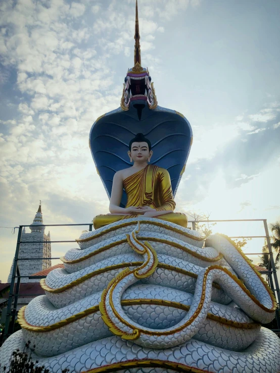 a large statue that has a person on it