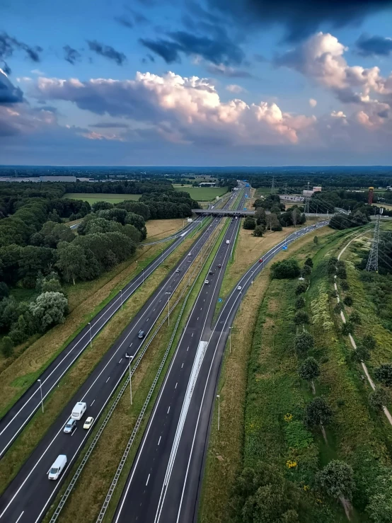 an aerial s of two highway from above