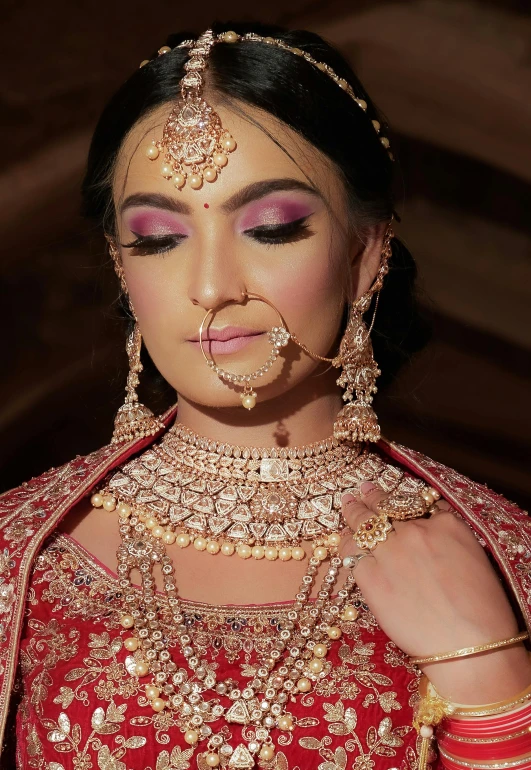 bride wearing a traditional bridal outfit