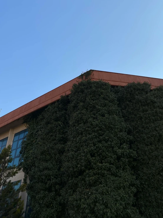 a stop sign in front of a building with a clock on it