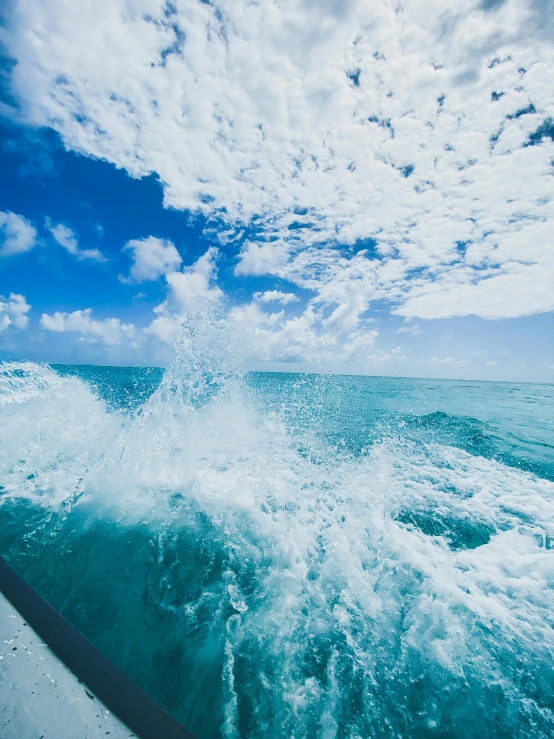 the view of a large body of water from a boat