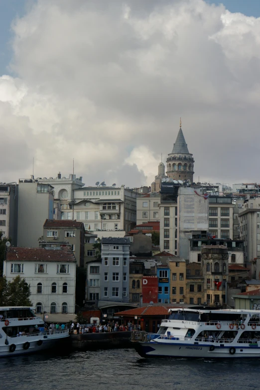 a body of water surrounded by large buildings