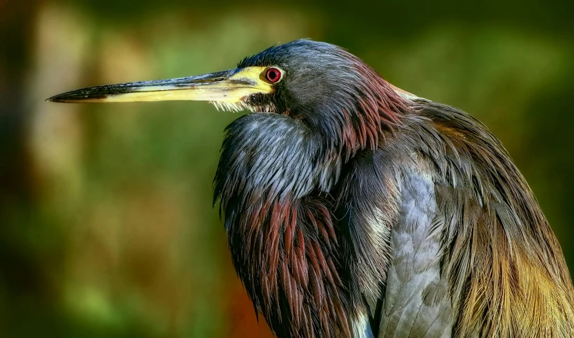 a close - up image of the very colorful bird that can be seen on a boat