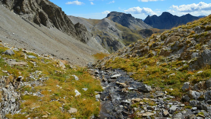 an alpine mountain landscape with very little vegetation