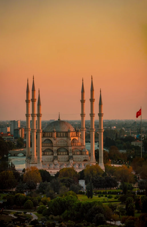 the domes on the large building are ornate