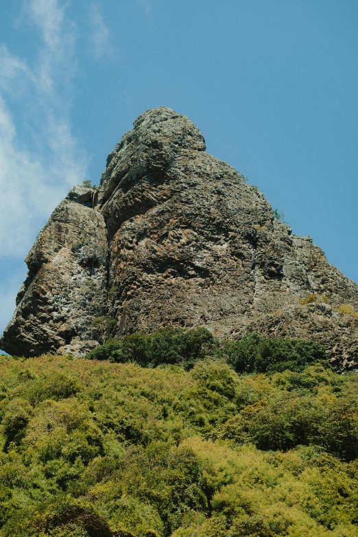 a tall building is on top of a hill