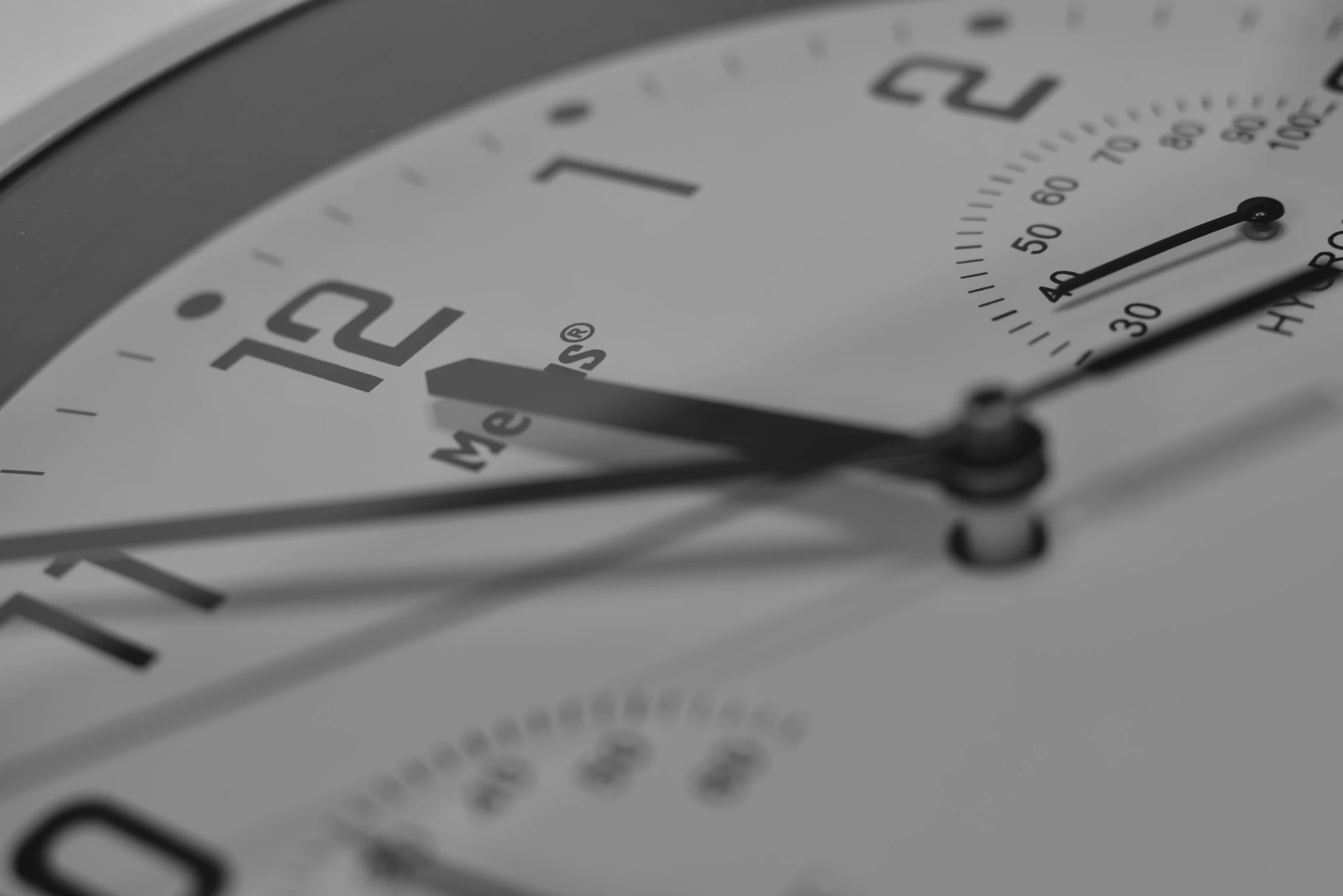 closeup view of a dial for an analog clock