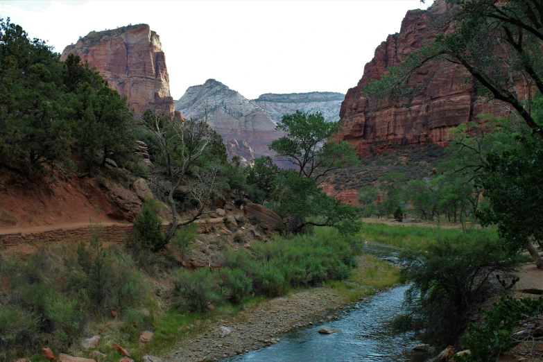 the river that runs through a beautiful canyon