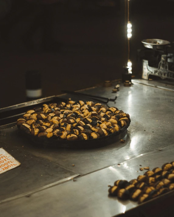 an open oven with some food on the top