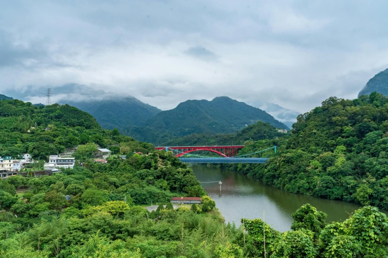 a scenic image of mountains with trees in the foreground