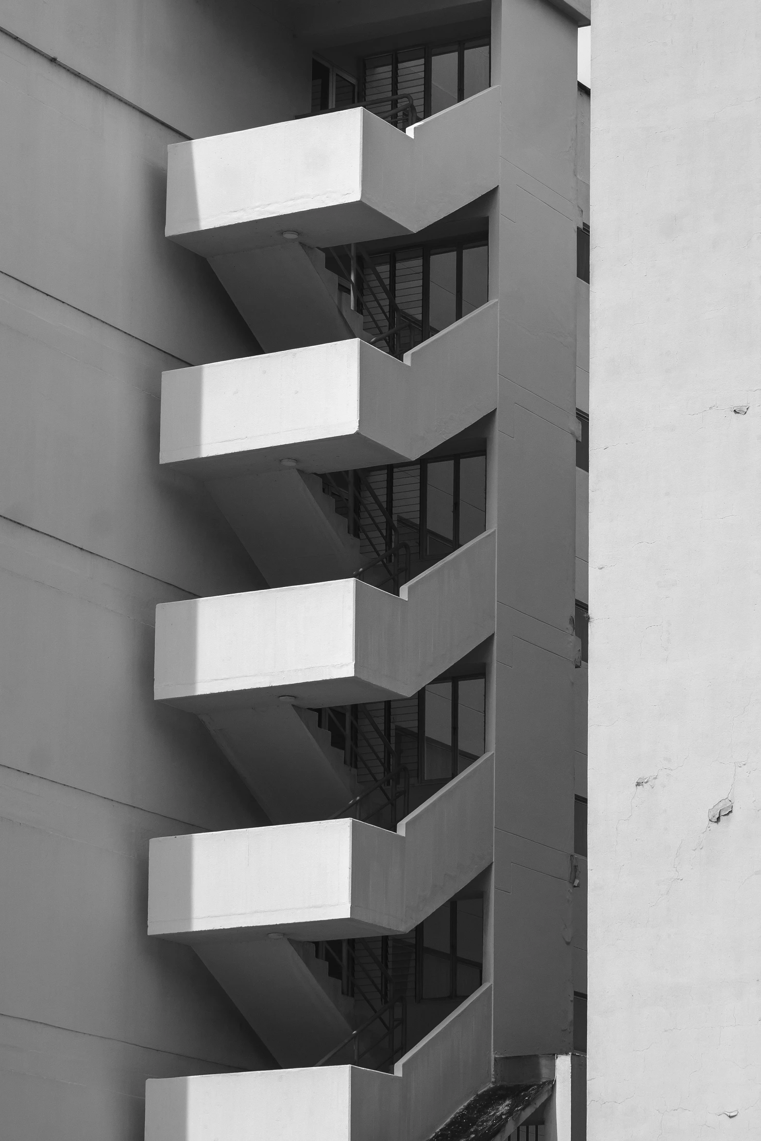 a black and white po of a tall building