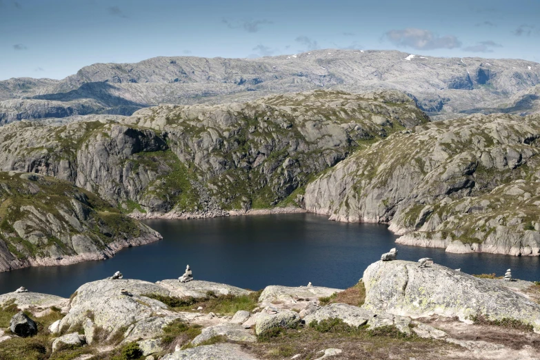 this is a lake in a mountain landscape