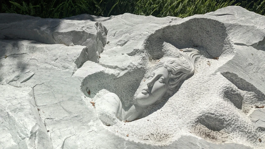 a sand sculpture made to look like the woman from star trek