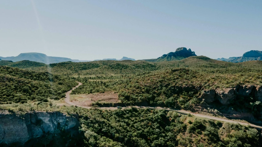 there is a road that leads to the top of the mountain