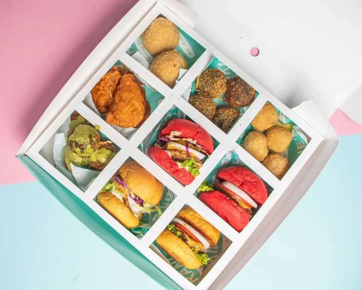 a food delivery box with open compartments