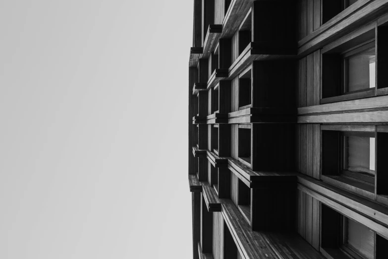 black and white pograph of a window on a large building
