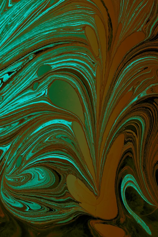 a green wallpaper with lots of wavy lines