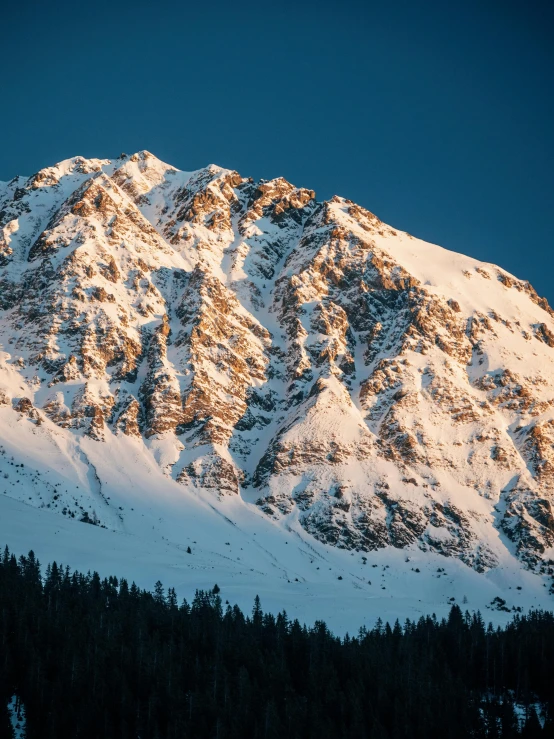 a very tall mountain covered in lots of snow