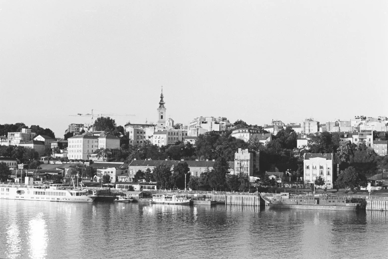 some boats in a large body of water