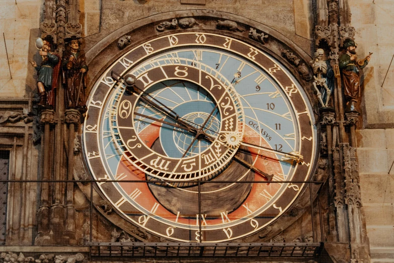 a large clock with roman numerals mounted on a building