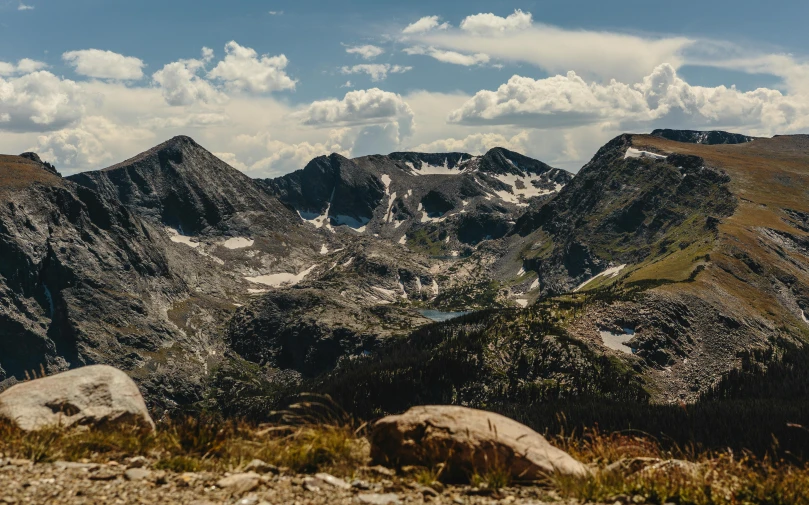 the landscape at the bottom of a mountain