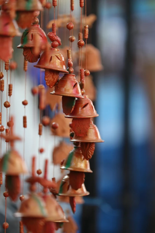 a close up of a metal bell decoration