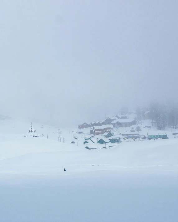 the snow has not yet cleared on the snowy slopes